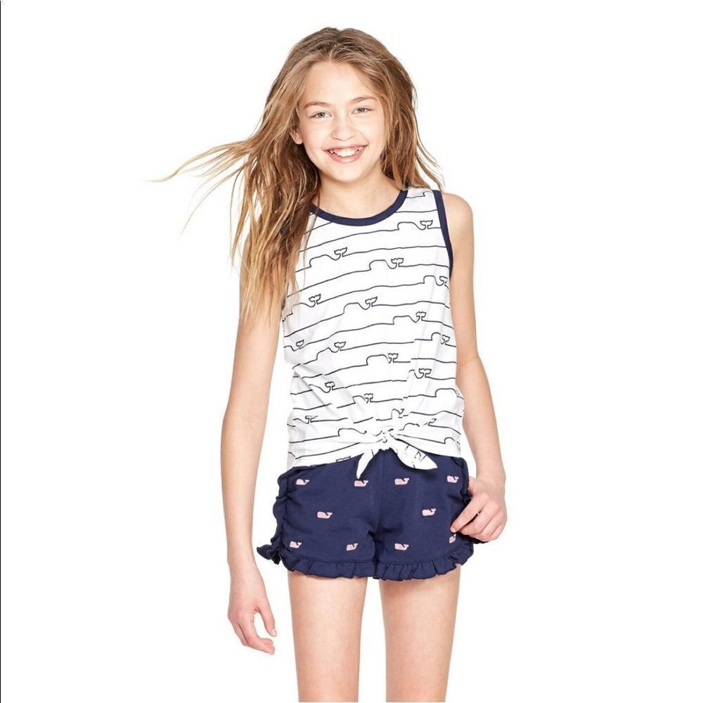 New VINEYARD VINES Target whale logo tie tank XS S